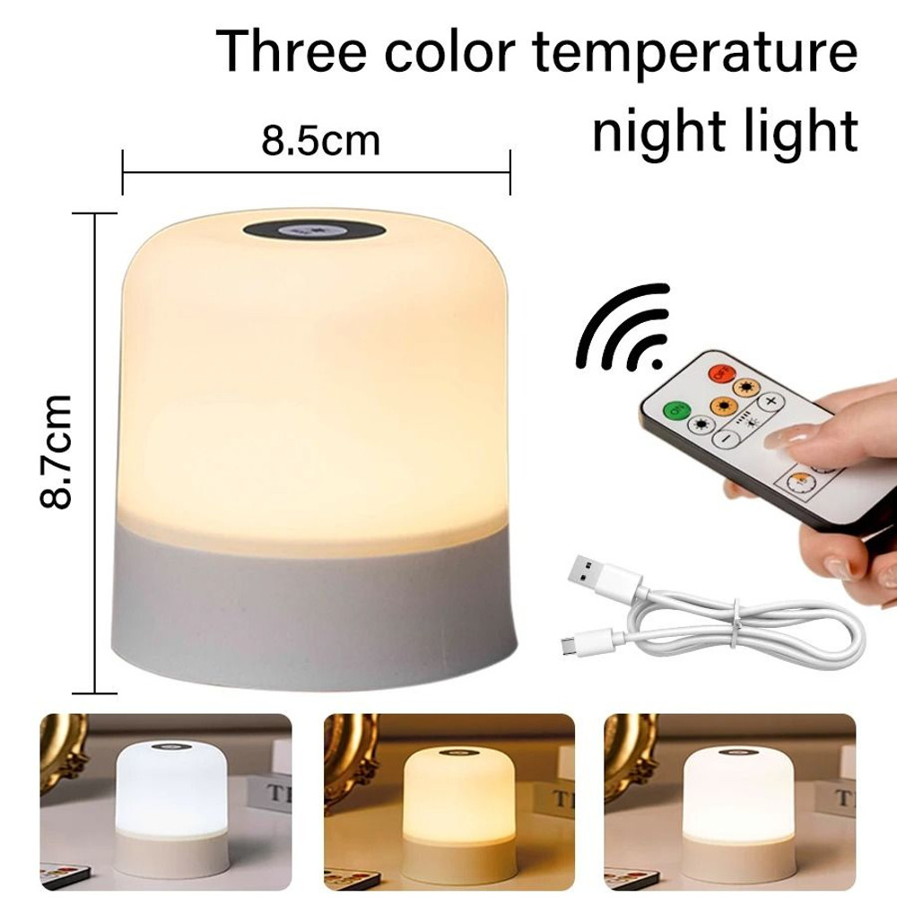 Touch LED Night Light USB Rechargeable Dimmable Bedside Lamp For Bedroom And Home Decoration 7