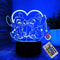 3D Illusion Stitch Night Light Remote Control Smart Touch LED Lamp 1