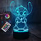 3D Illusion Stitch Night Light Remote Control Smart Touch LED Lamp 10