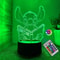 3D Illusion Stitch Night Light Remote Control Smart Touch LED Lamp 12