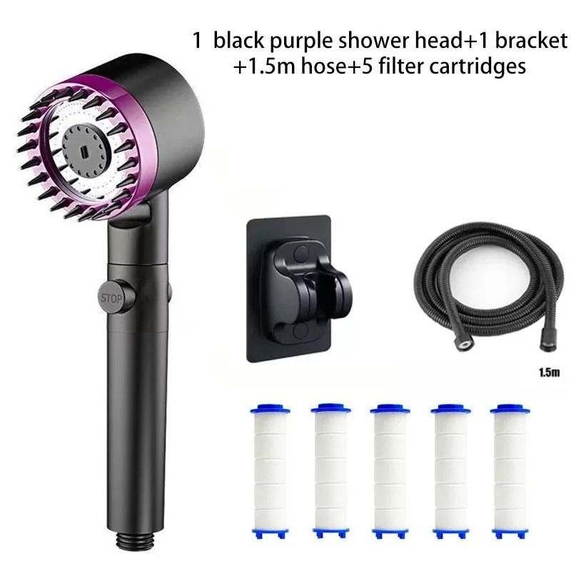 Three Speed Adjustable Showerhead With Filter And Head Massage For Bathroom Use 21