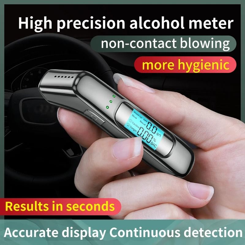 Portable Breathalyzer Professional Breath Alcohol Tester LCD Display 1
