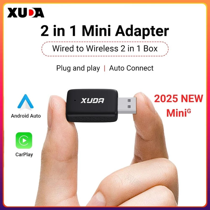 XUDA Wireless CarPlay Android Auto Adapter Plug And Play Mini Box 6