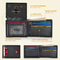 Mens Ultra Thin RFID Leather Wallet With ID Window And Carbon Fiber Detail 1