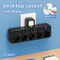 EU Plug 5 Socket Wall Outlet No Extension Cord With Optional USB Type C 3