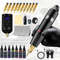 Professional Wireless Rotary Tattoo Machine Kit With 10 Cartridge Needles Complete Set 14