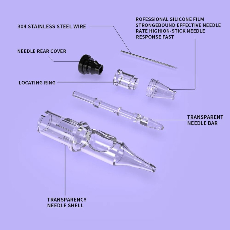 Professional Wireless Rotary Tattoo Machine Kit With 10 Cartridge Needles Complete Set 3