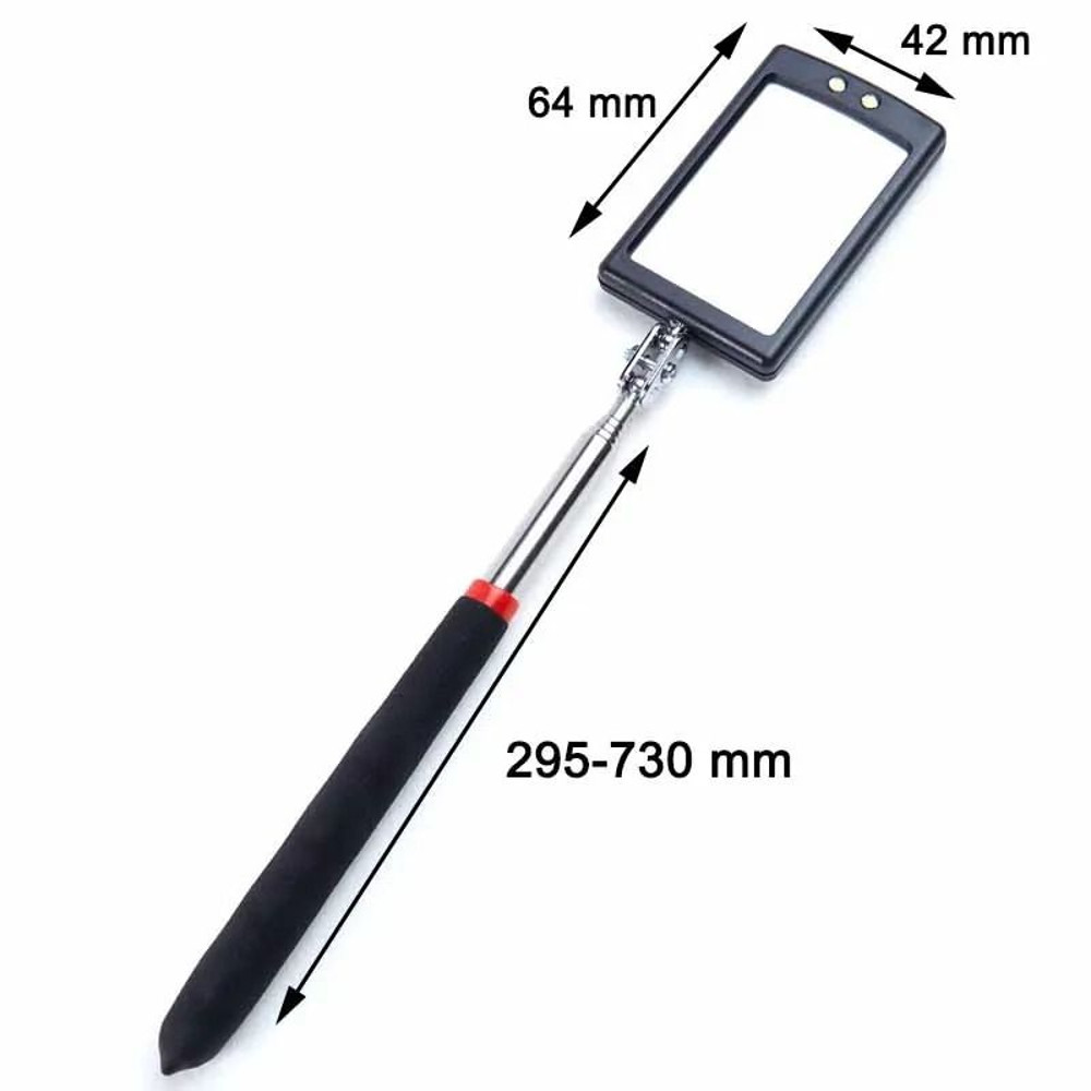 360 Inspection Mirror LED Light Telescoping Tool 7