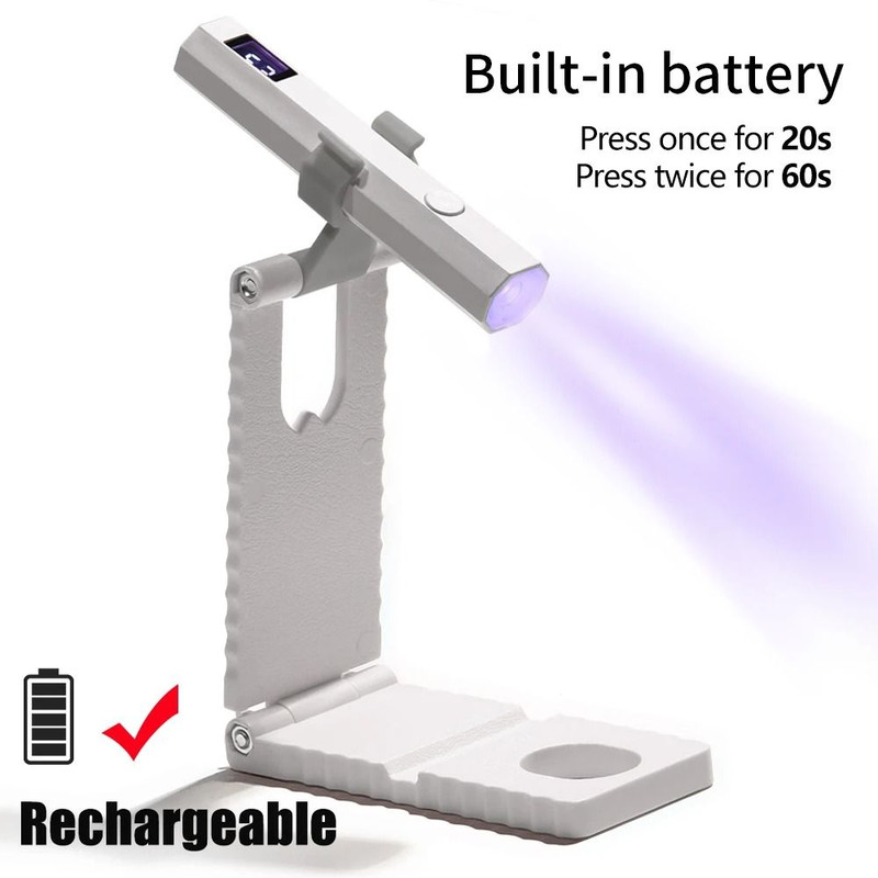 YIKOOLIN Handheld UV LED Nail Dryer Lamp Rechargeable Gel Curing Tool 16