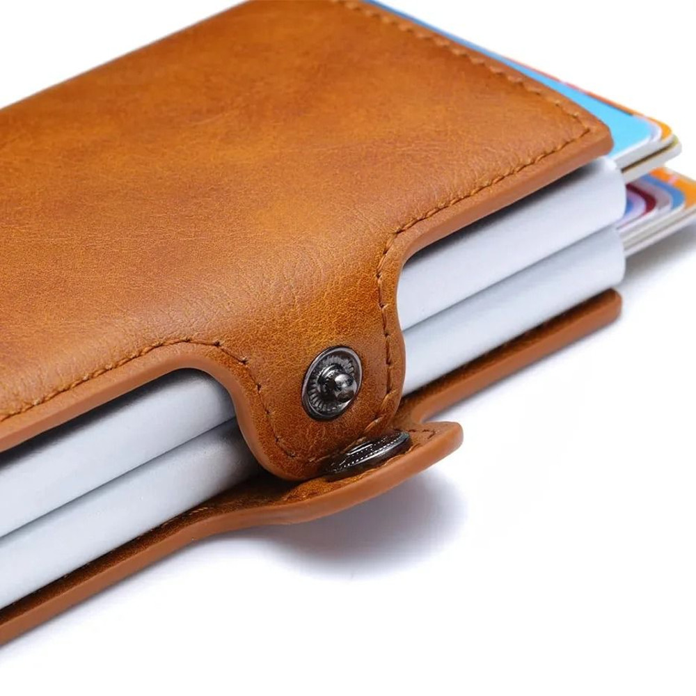 RFID Men Carbon Fiber Slim Card Wallet With 14 Card Slots 3