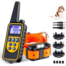 electric pet training collar waterproof remote rechargeable