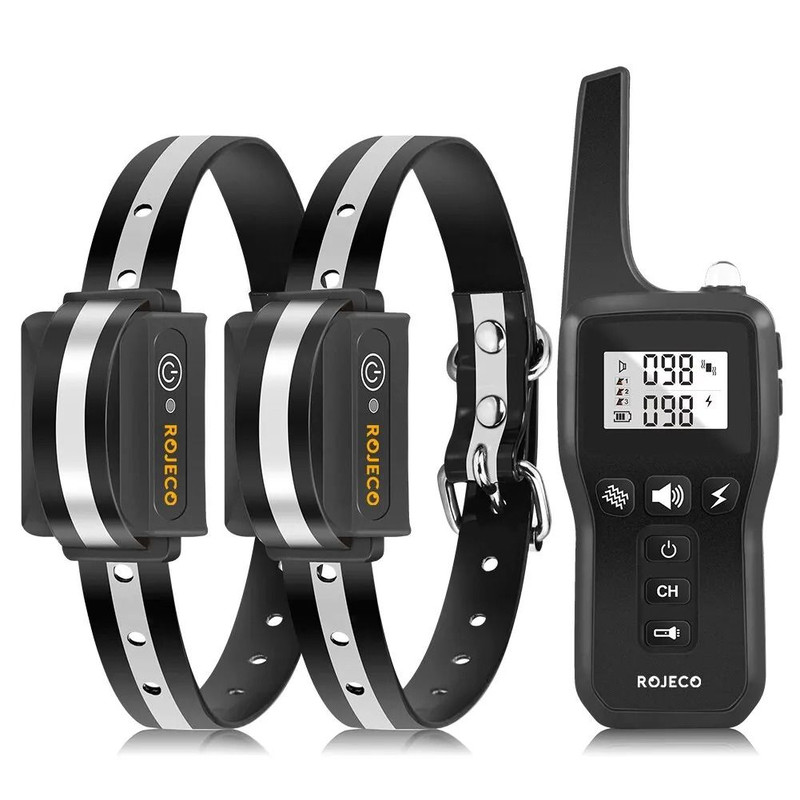 ROJECO 1000m Electric Dog Training Collar With Waterproof Remote 9