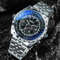 JARAGAR Sports Automatic Mechanical Watch For Men Silver Stainless Steel Strap 2
