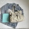 Large Capacity Canvas Tote Bag Shoulder Work Commuting Bucket Bag 4