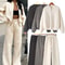 HH Women Two Piece Retro Zip Bomber Jacket And Wide Leg Pants Set 0