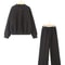 HH Women Two Piece Retro Zip Bomber Jacket And Wide Leg Pants Set 5