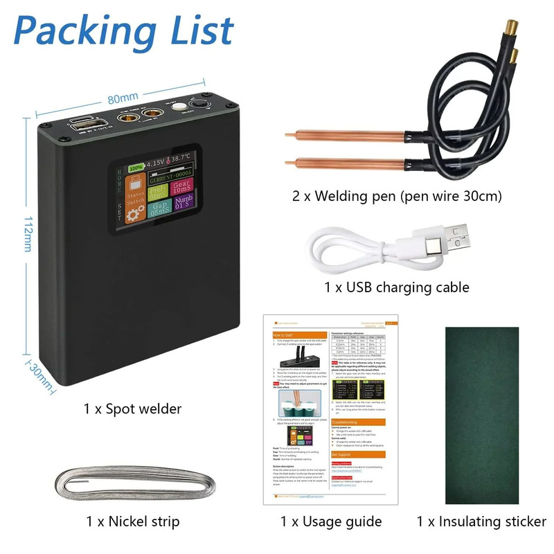 Digital Portable Spot Welder Kit With Adjustable Speed And Display For 18650 Lithium Battery Projec 6