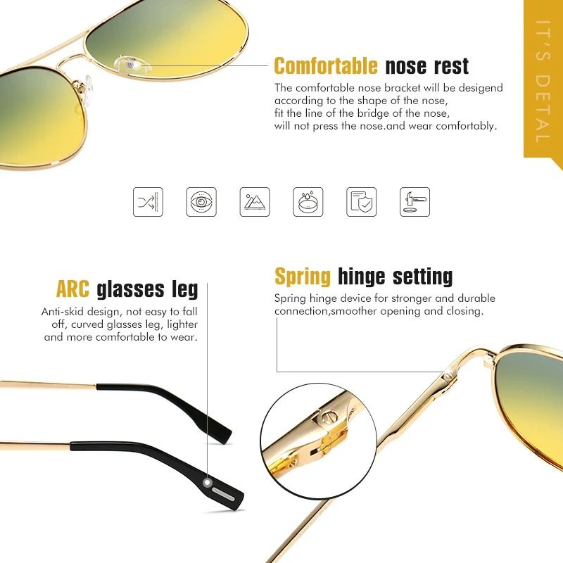 Photochromic Polarized Sunglasses For Men And Women Night Vision Driving Glasses 3
