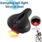 Bicycle Seat Pad Waterproof Shock Absorbing Cushion With Tail Light 0