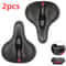 Bicycle Seat Pad Waterproof Shock Absorbing Cushion With Tail Light 14