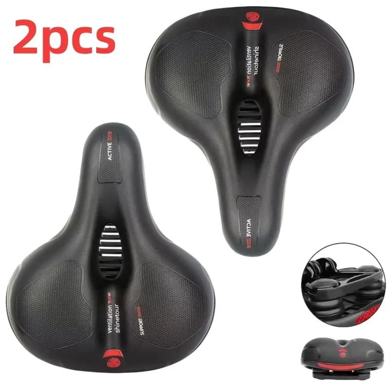 Bicycle Seat Pad Waterproof Shock Absorbing Cushion With Tail Light 14