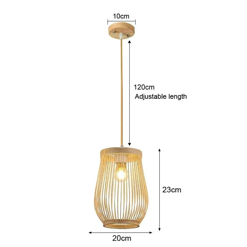 Rattan Wicker Bamboo Pendant Ceiling Lamp 14