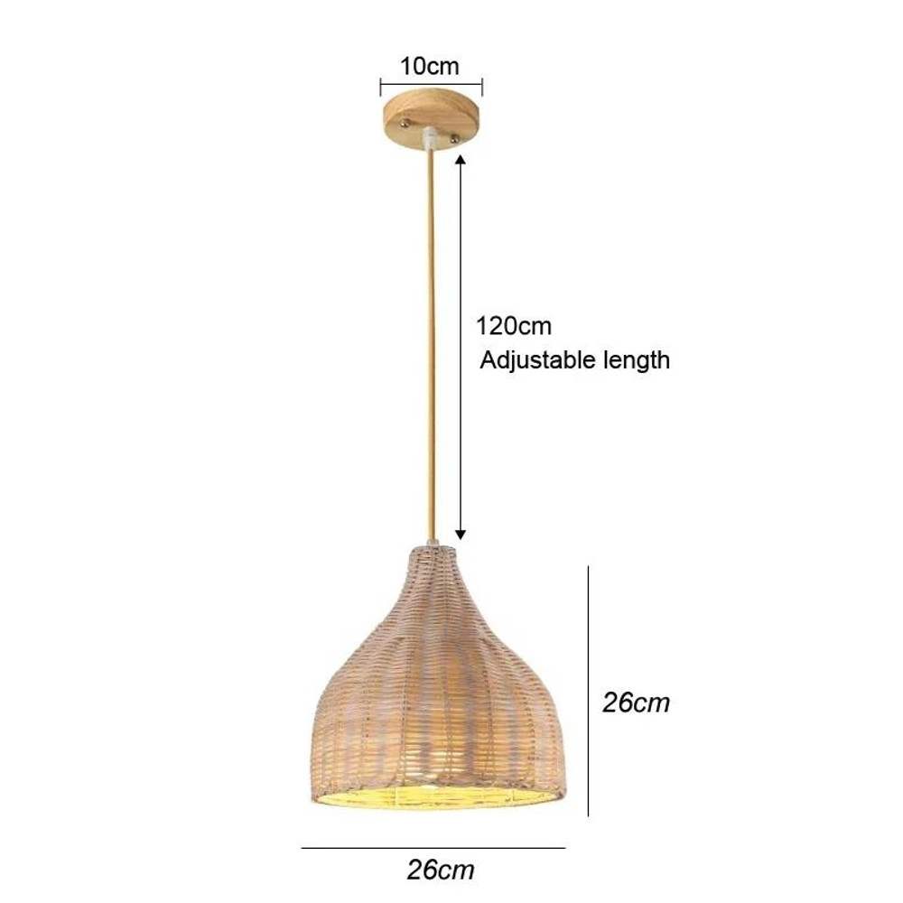 Rattan Wicker Bamboo Pendant Ceiling Lamp 17