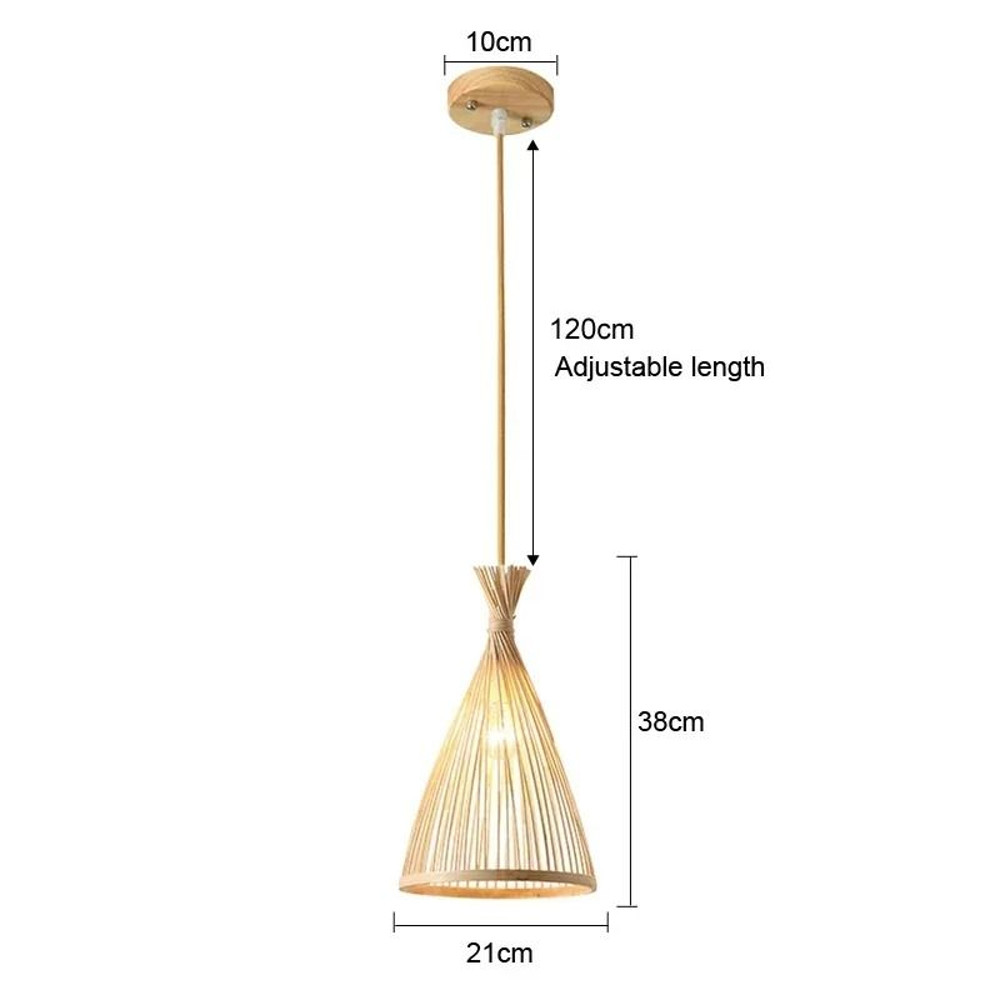 Rattan Wicker Bamboo Pendant Ceiling Lamp 18