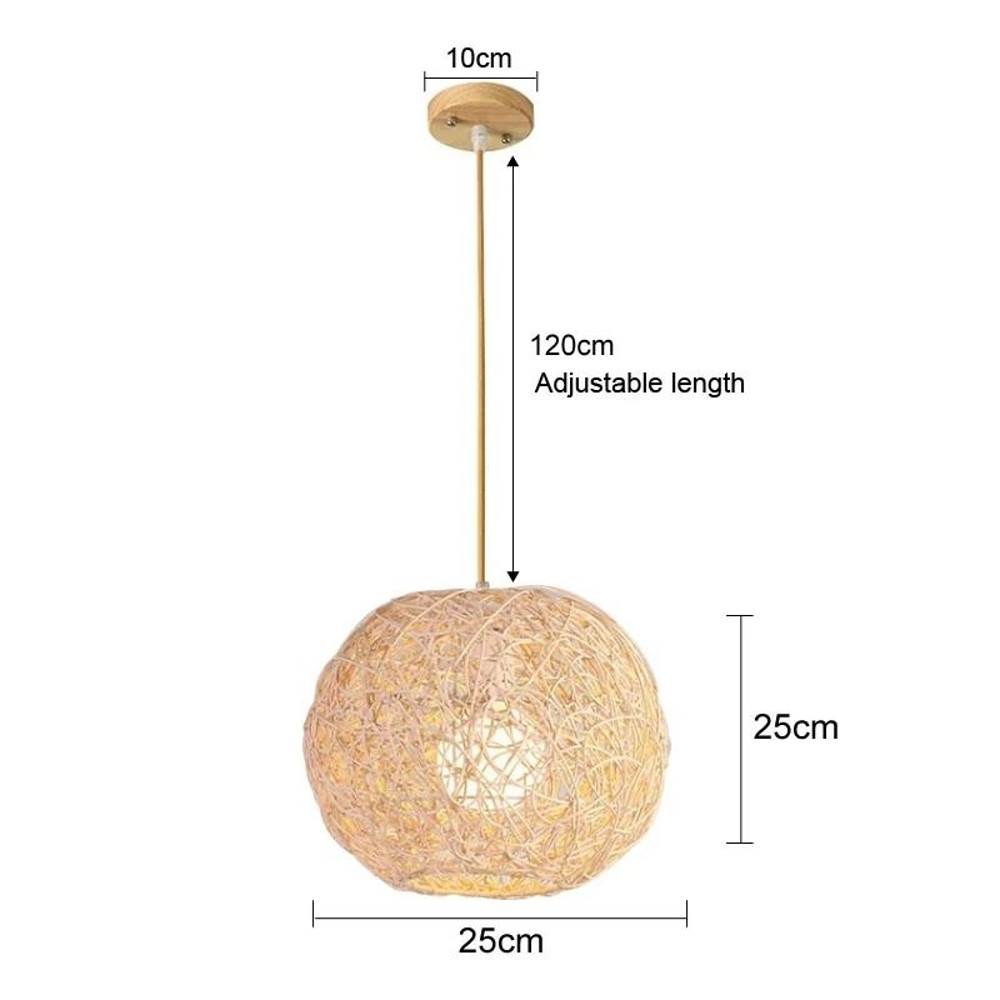 Rattan Wicker Bamboo Pendant Ceiling Lamp 7
