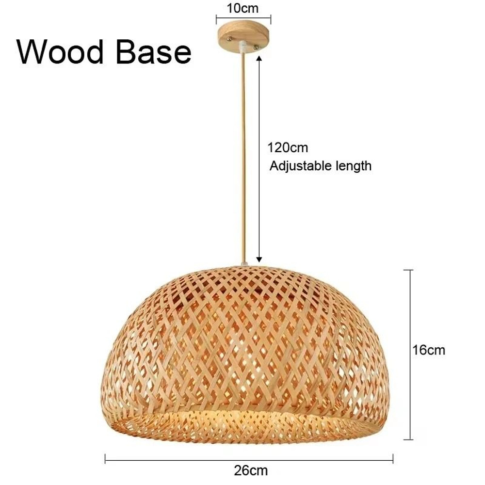 Rattan Wicker Bamboo Pendant Ceiling Lamp 8
