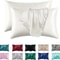 2pcs Satin Silk Pillowcase Set Standard Size 11