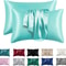 2pcs Satin Silk Pillowcase Set Standard Size 13