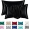 2pcs Satin Silk Pillowcase Set Standard Size 7