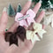 10 Pcs Kids Solid Color Ribbon Bow Hair Clips 5
