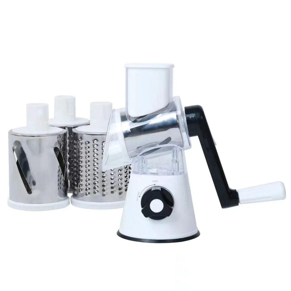 Vegetable Cutter Slicer Cheese Chopper 3Drum Multifunctional 6