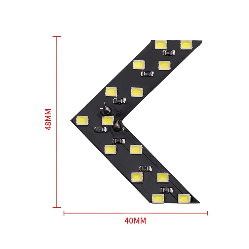 Car LED Rear View Mirror Arrow Panel Light 5