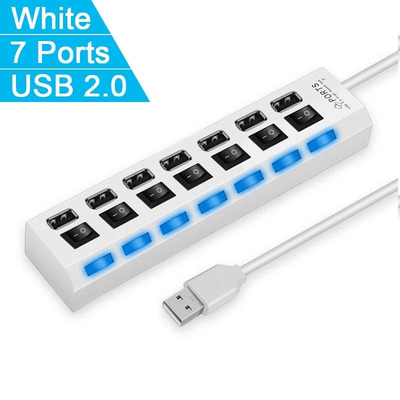 USB 20 Multi Port Hub 4 To 7 Port With LED Switch 9
