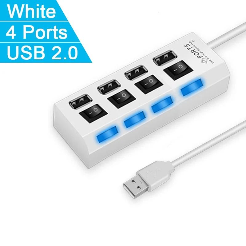 USB 20 Multi Port Hub 4 To 7 Port With LED Switch 7