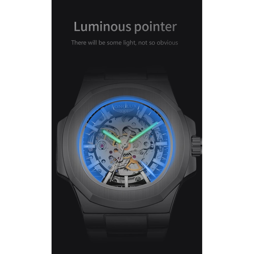 LONGLUX Men Automatic Mechanical Watch 3