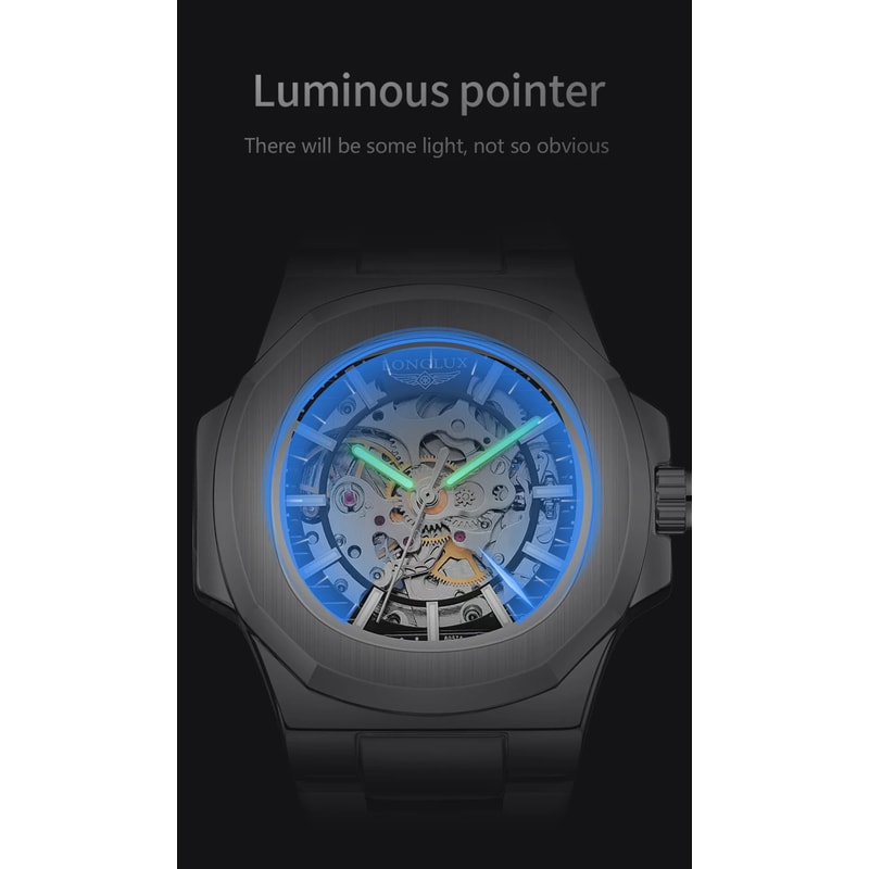 LONGLUX Men Automatic Mechanical Watch 3