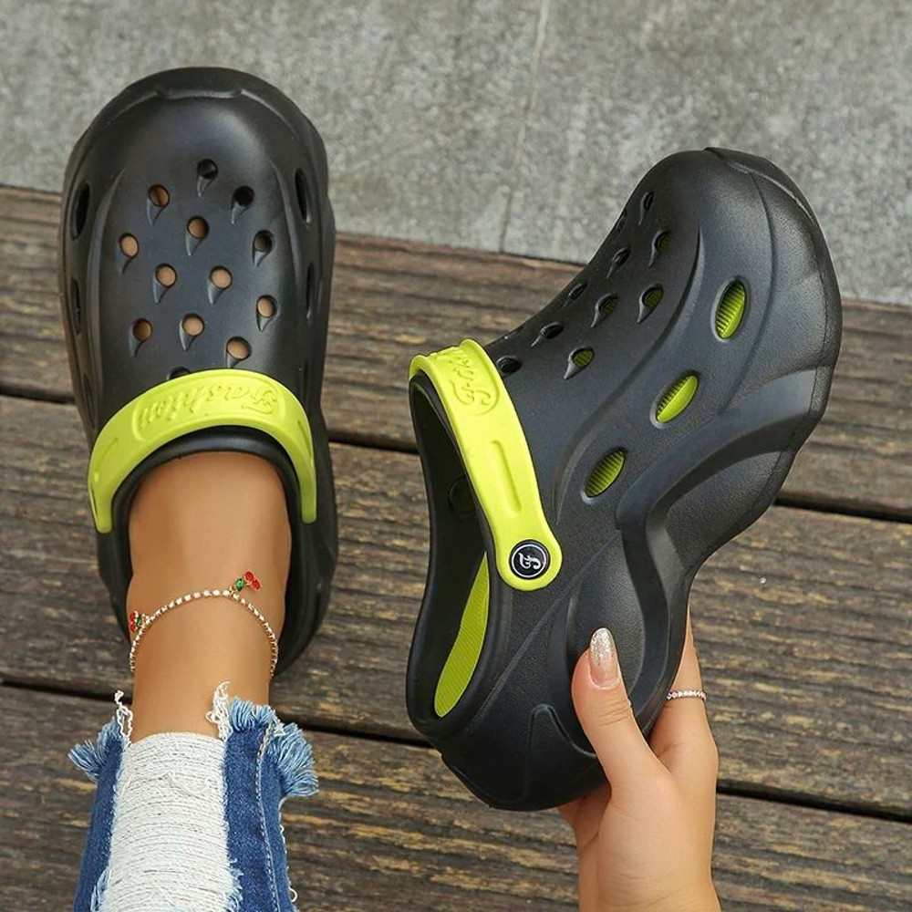 Chunky Platform Clogs Sandals Women Summer Soft Thick Bottom Beach Garden Shoes Non Slip Eva Wedge 3