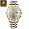 Poedagar Luxury Mens Chronograph Stainless Steel Waterproof Quartz Watch 10