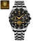 Poedagar Luxury Mens Chronograph Stainless Steel Waterproof Quartz Watch 11