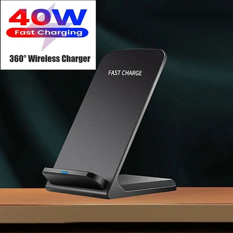 40W Fast Wireless Charging Stand For Samsung IPhone Xiaomi 0