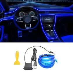 5m car interior led strip light usb flexible decorative ambient lamp