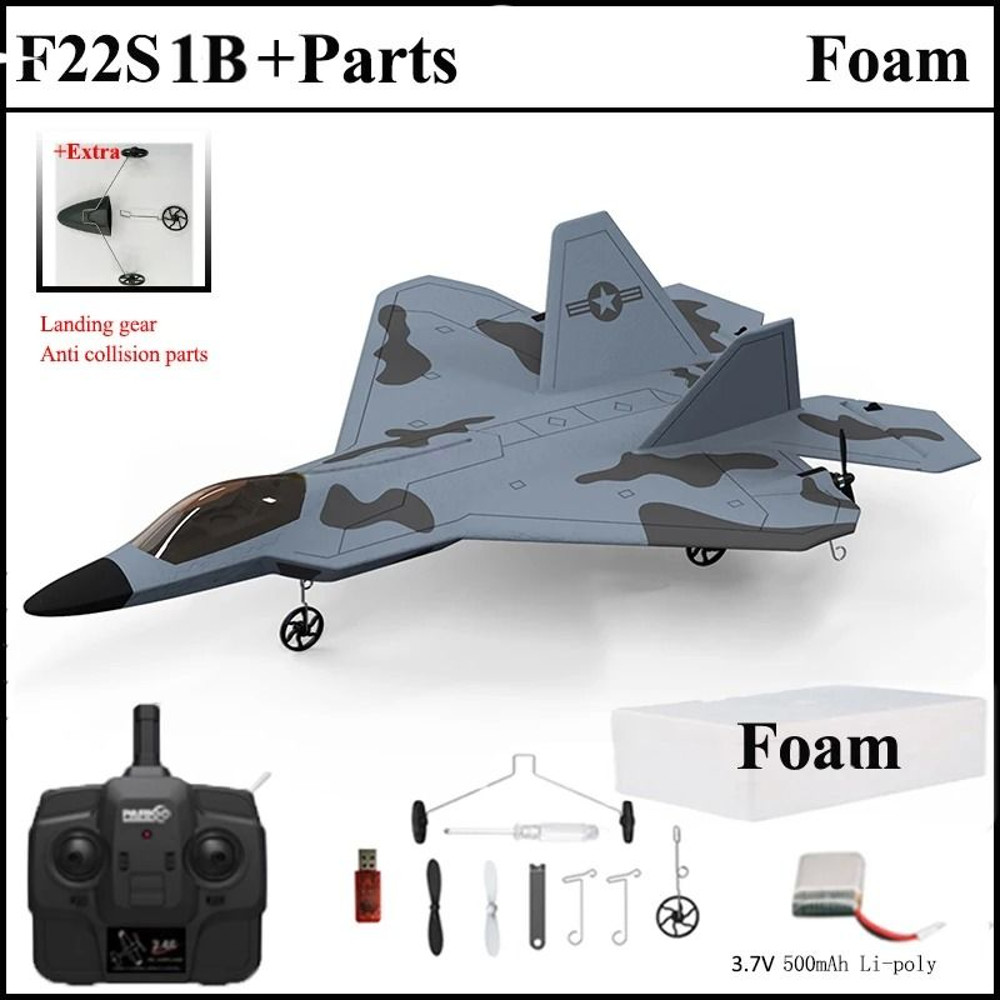 2024 F22S RC Airplane 24G 4 Channel Foam Warplane With LED And Gyroscope 10