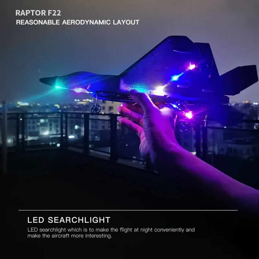 2024 F22S RC Airplane 24G 4 Channel Foam Warplane With LED And Gyroscope 5