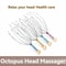 Octopus Head Massager Stainless Steel Engraved Relaxer For Scalp 0