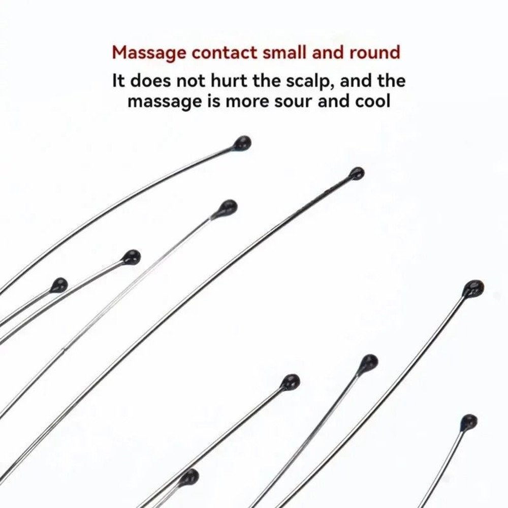 Octopus Head Massager Stainless Steel Engraved Relaxer For Scalp 1