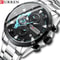 Curren Stainless Steel Mens Watch With Luminous Chronograph Dial 0